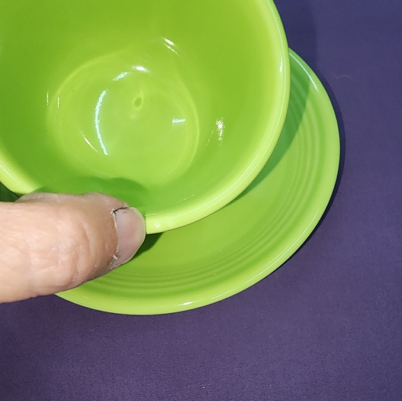 Fiesta. Chartreuse.  Cup and saucer set - Picture 4 of 6